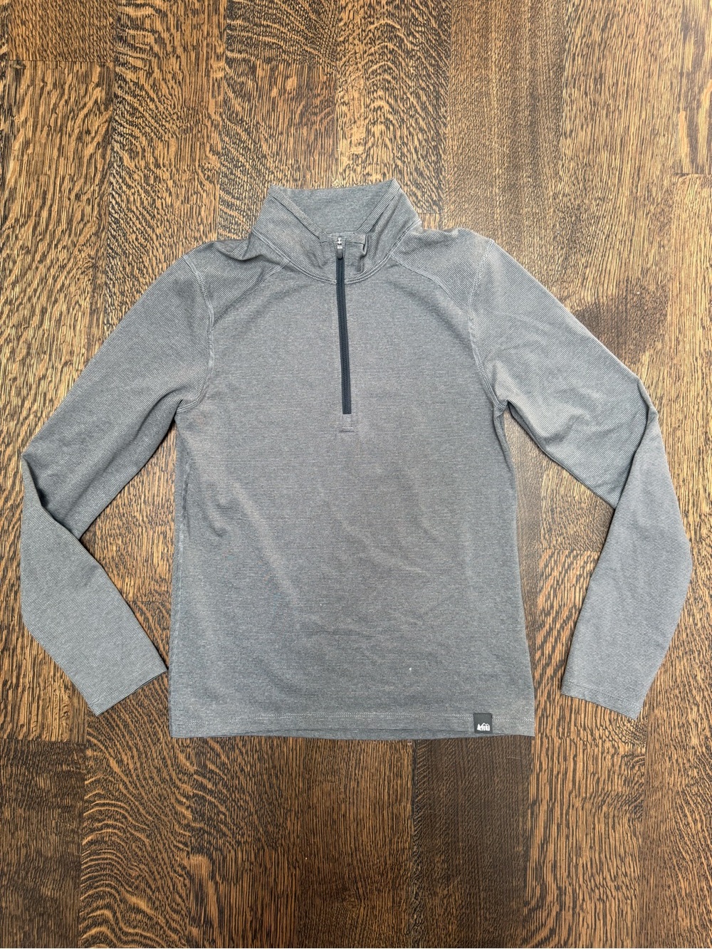 REI Co-op Kids Base Layer Set Quarter Zip Top + Leggings Gray Size L (14-16)